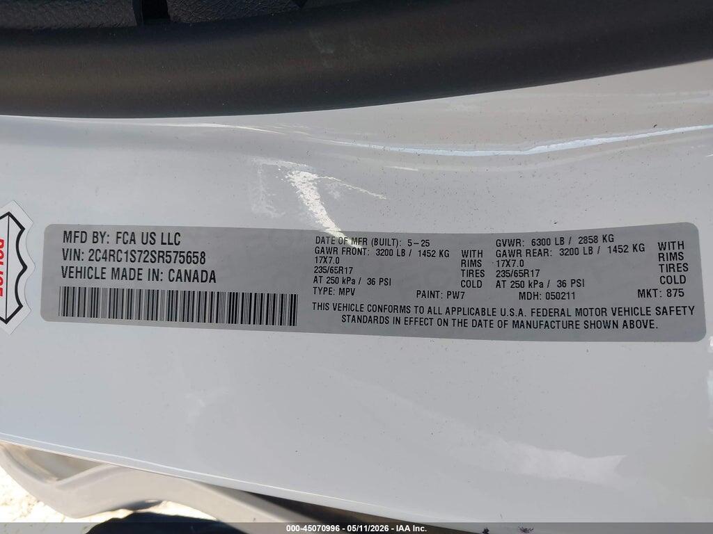 2C4RC1S72SR575658 2025 CHRYSLER PACIFICA HYBRID photo no. 9