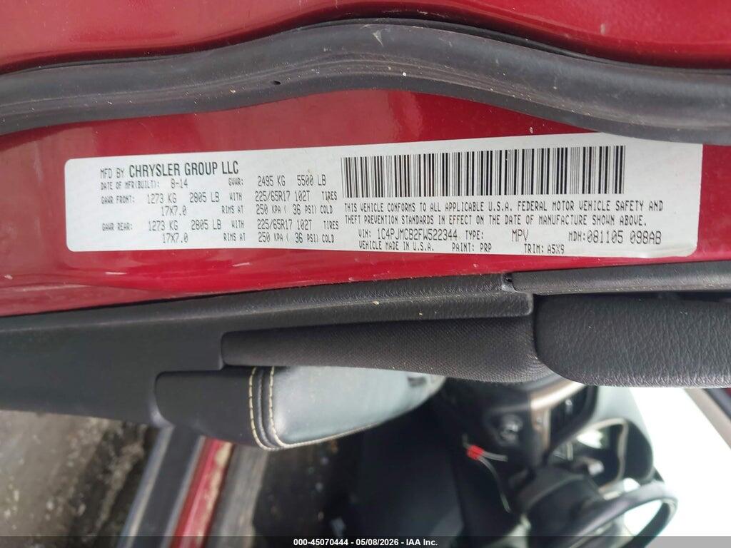 1C4PJMCB2FW522344 2015 JEEP CHEROKEE photo no. 9