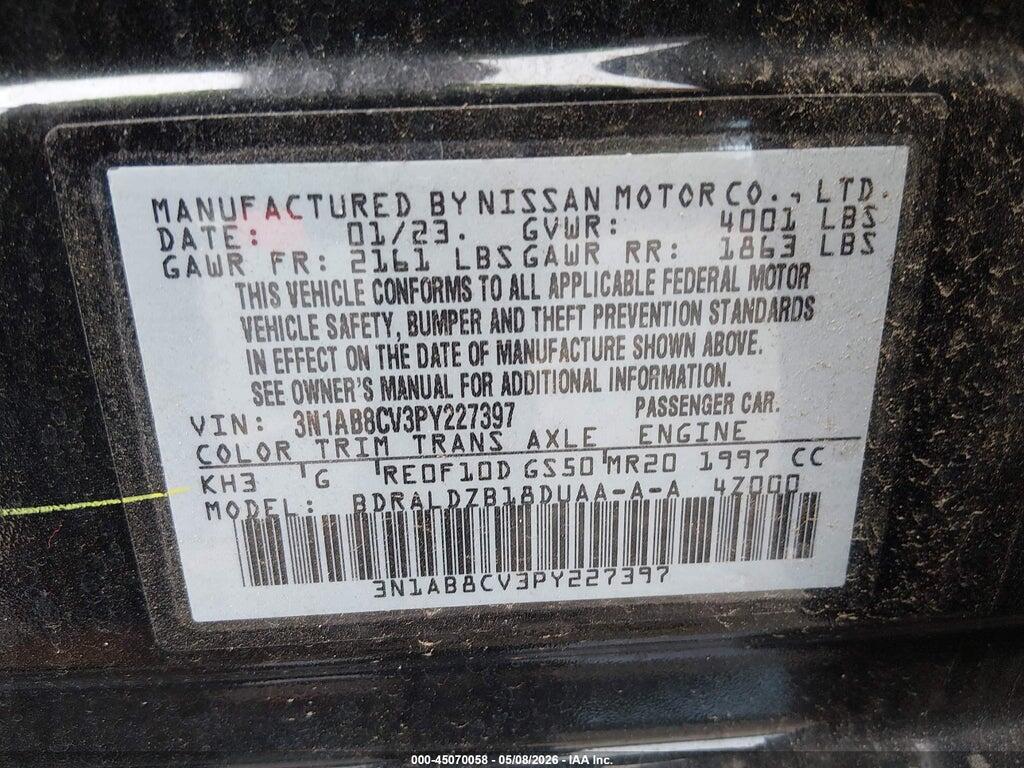 3N1AB8CV3PY227397 2023 NISSAN SENTRA photo no. 9