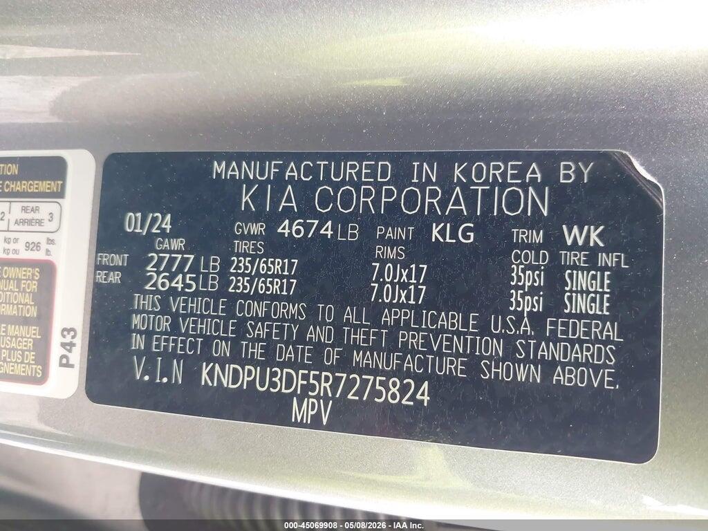 KNDPU3DF5R7275824 2024 KIA SPORTAGE photo no. 9