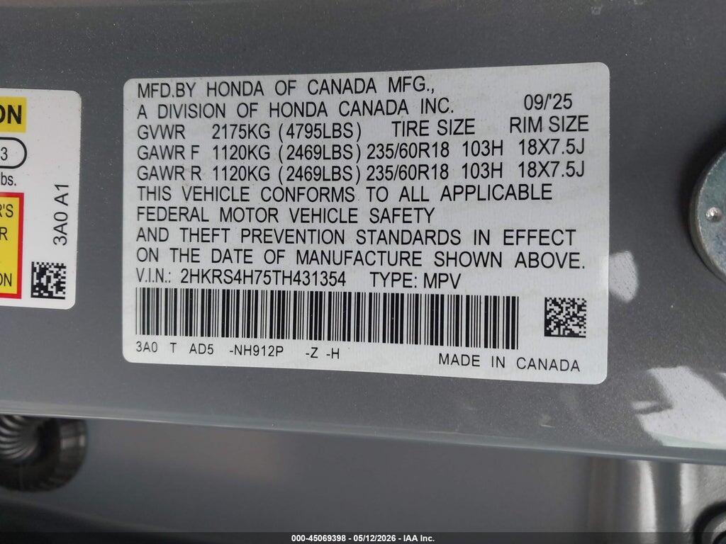 2HKRS4H75TH431354 2026 HONDA CR-V photo no. 9
