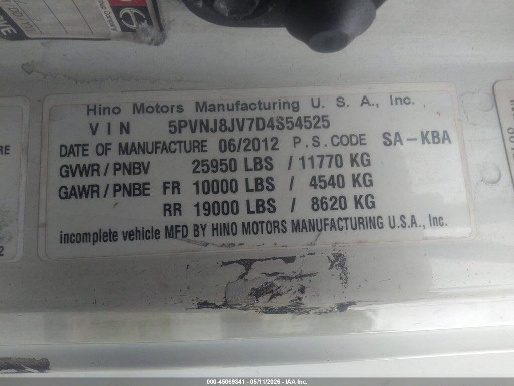 5PVNJ8JV7D4S54525 2013 HINO 258/268 photo no. 9
