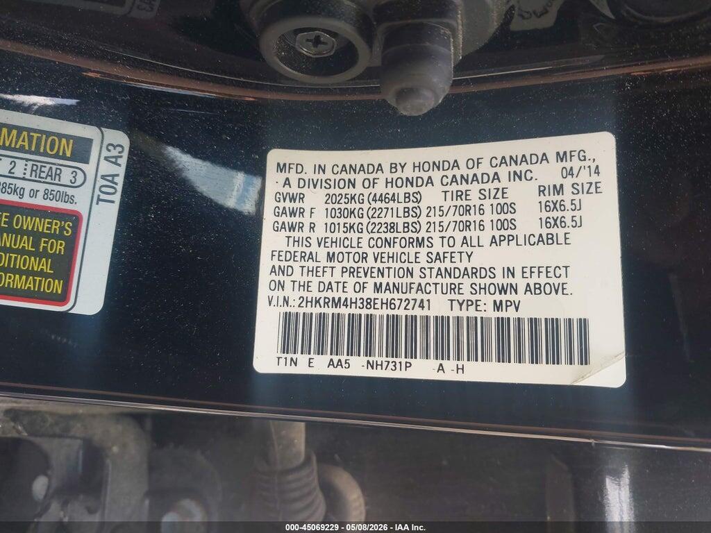 2HKRM4H38EH672741 2014 HONDA CR-V photo no. 9