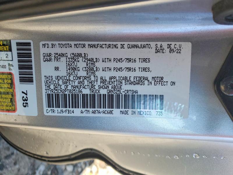 2023 TOYOTA TACOMA ACCESS CAB — Фото 12 из 12