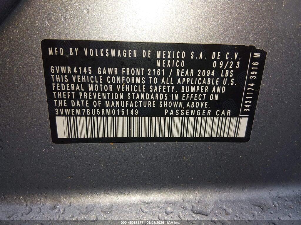 3VWEM7BU5RM015149 2024 VOLKSWAGEN JETTA photo no. 9