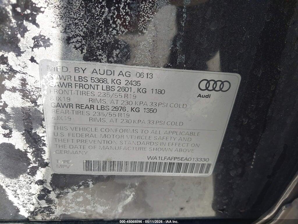WA1LFAFP5EA013330 2014 AUDI Q5 photo no. 9