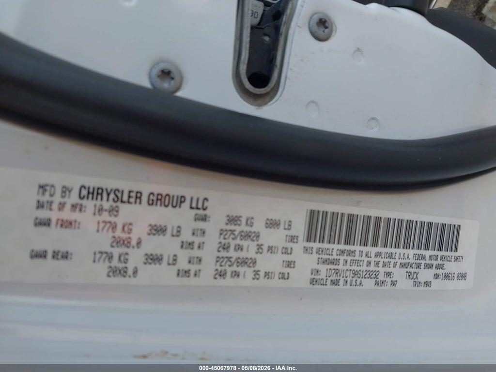 1D7RV1CT9AS123232 2010 DODGE RAM 1500 photo no. 9