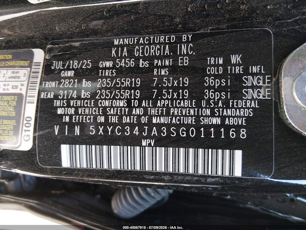 5XYC34JA3SG011168 2025 KIA EV6 photo no. 9