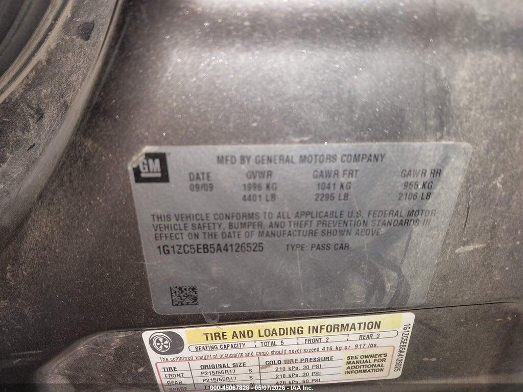 1G1ZC5EB5A4126525 2010 CHEVROLET MALIBU photo no. 9