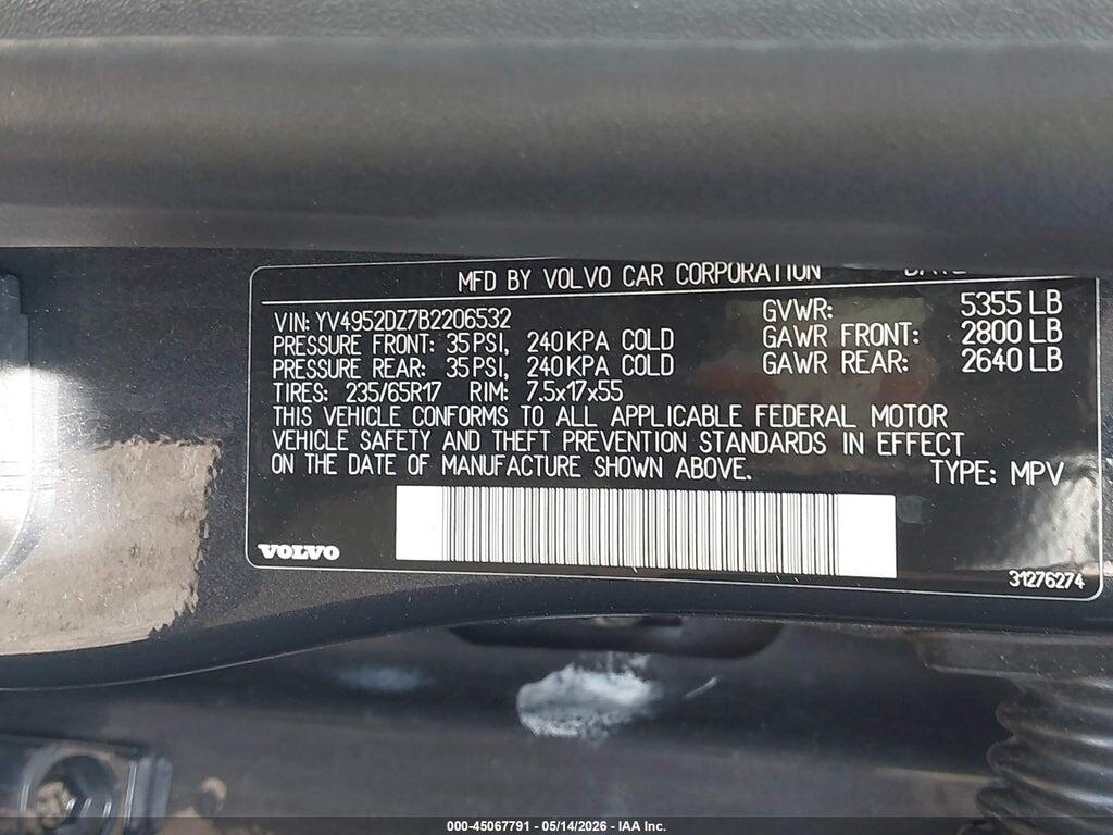 YV4952DZ7B2206532 2011 VOLVO XC60 photo no. 9