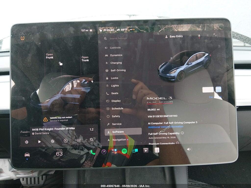 5YJ3E1EC8MF061160 2021 TESLA MODEL 3 photo no. 7