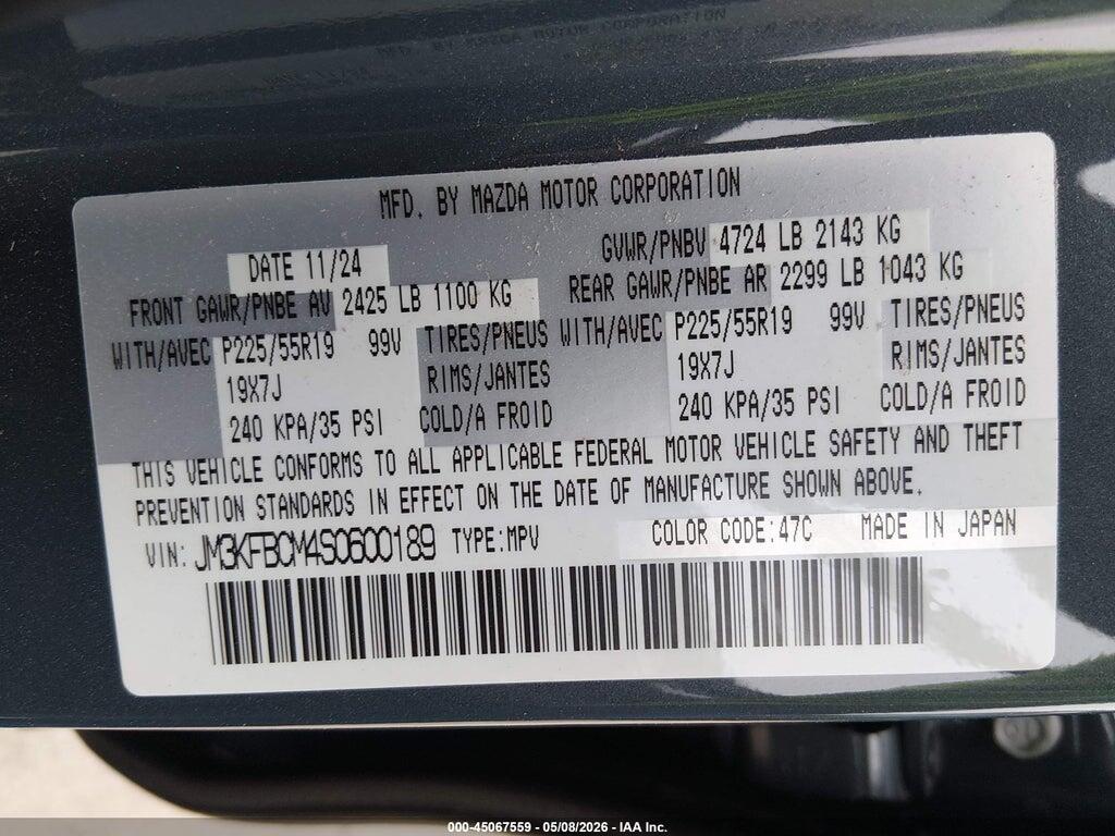 JM3KFBCM4S0600189 2025 MAZDA CX-5 photo no. 9