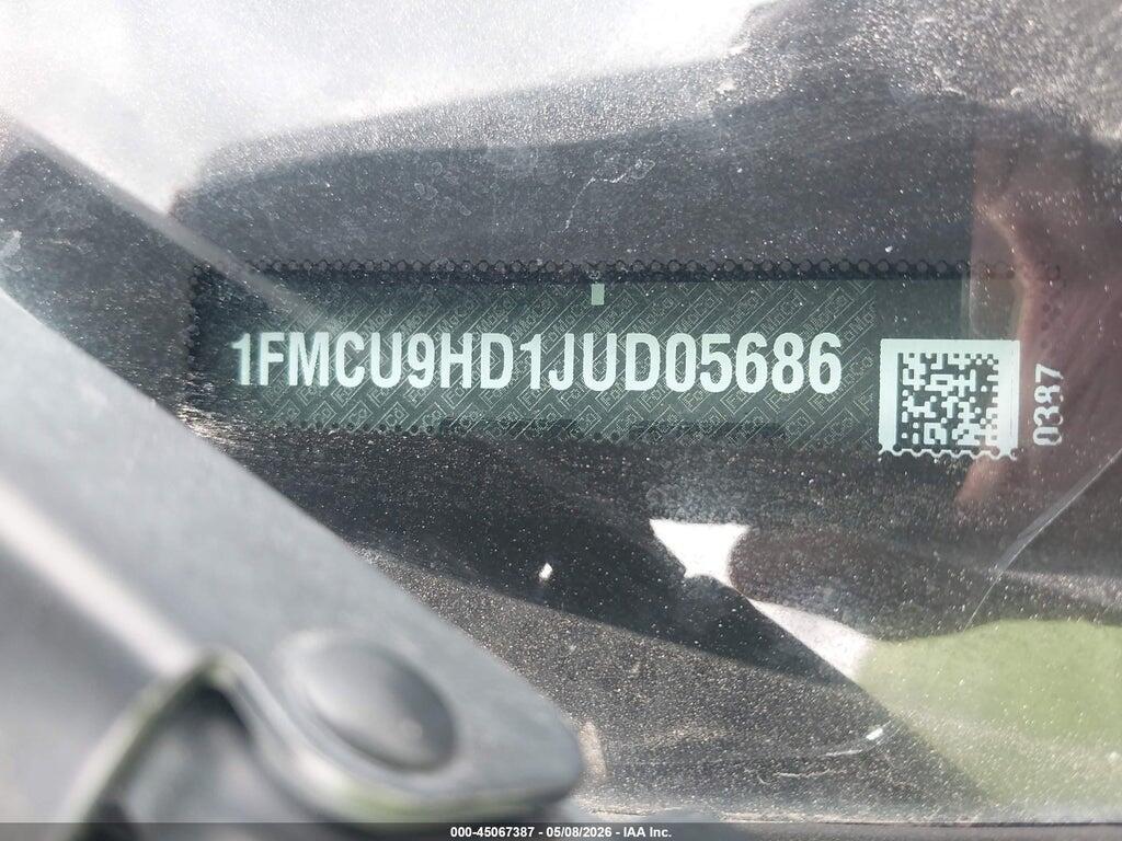 1FMCU9HD1JUD05686 2018 FORD ESCAPE photo no. 9