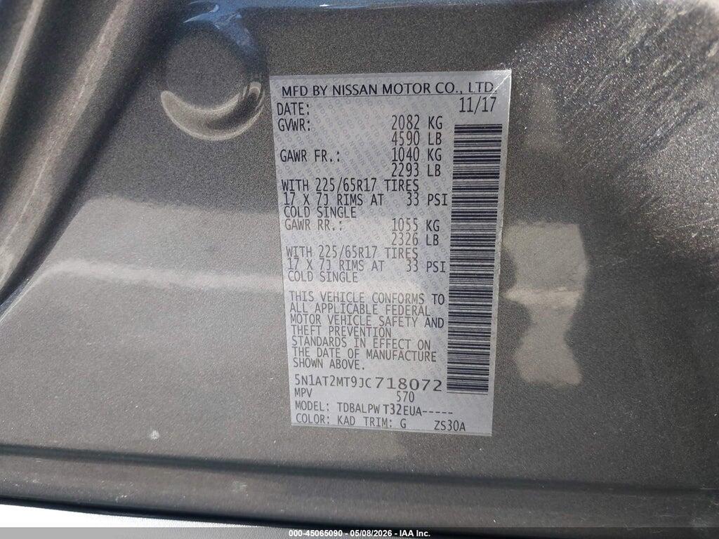 5N1AT2MT9JC718072 2018 NISSAN ROGUE photo no. 9