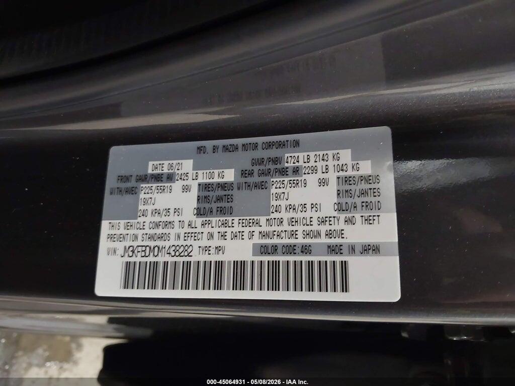 JM3KFBDM0M1438282 2021 MAZDA CX-5 photo no. 9