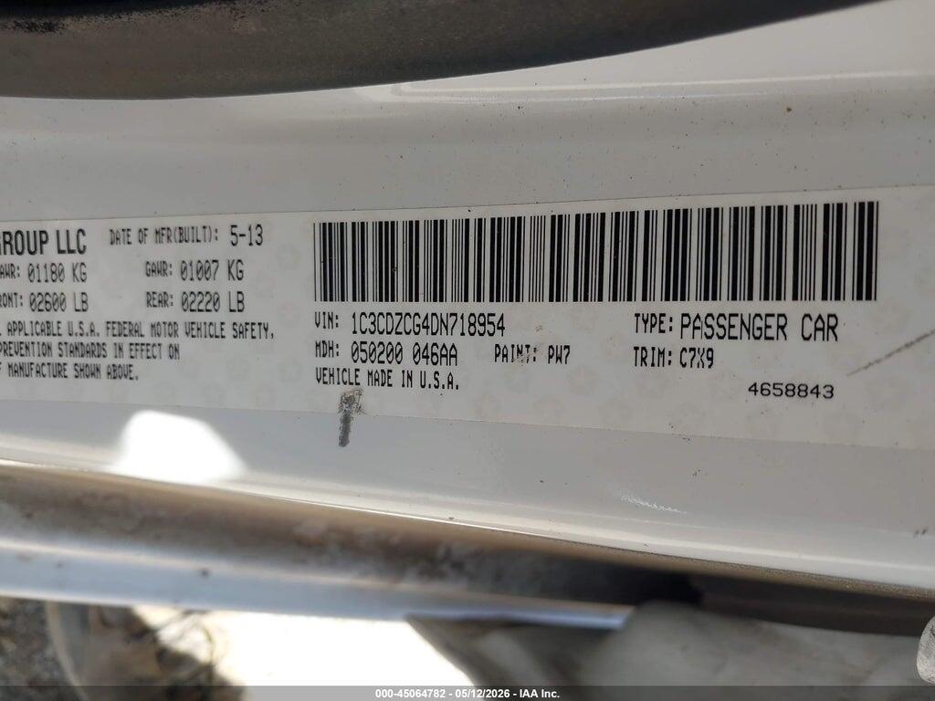 1C3CDZCG4DN718954 2013 DODGE AVENGER photo no. 9