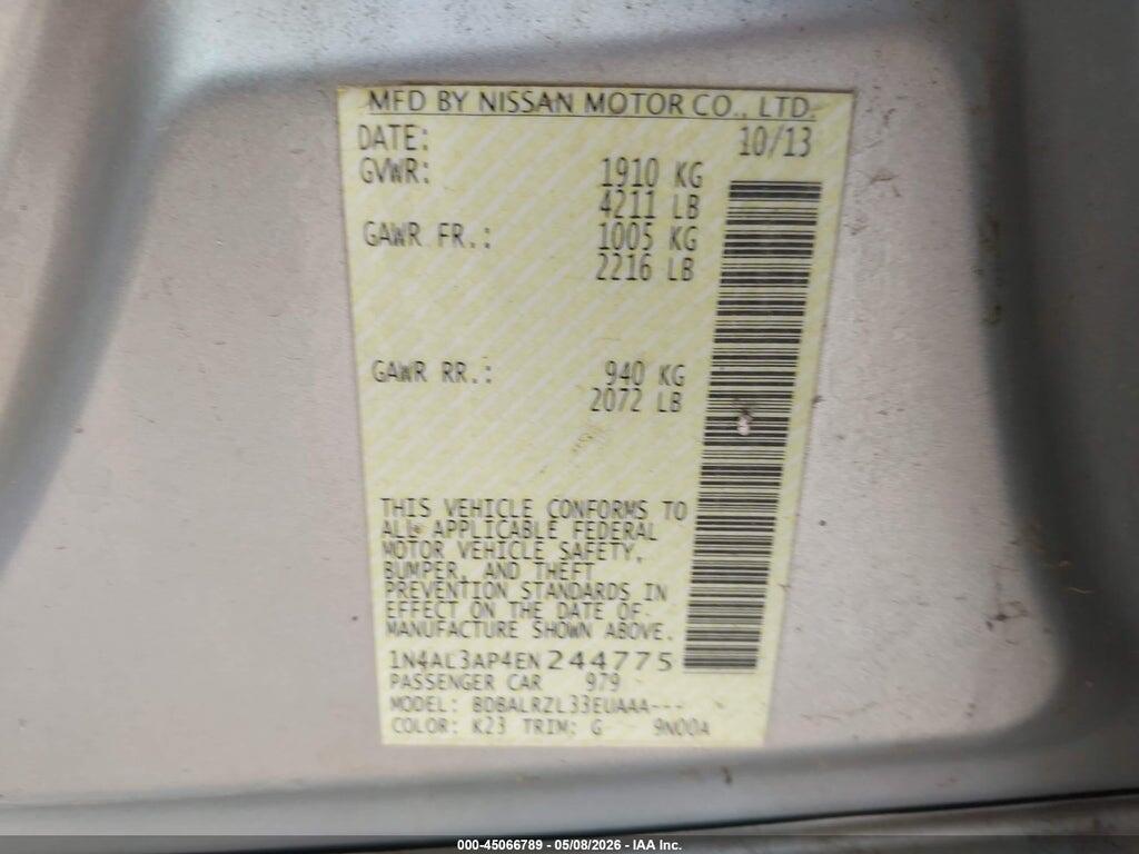1N4AL3AP4EN244775 2014 NISSAN ALTIMA photo no. 9
