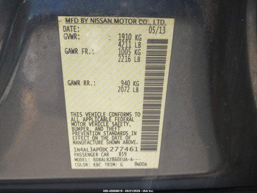 1N4AL3AP0DC277461 2013 NISSAN ALTIMA photo no. 9