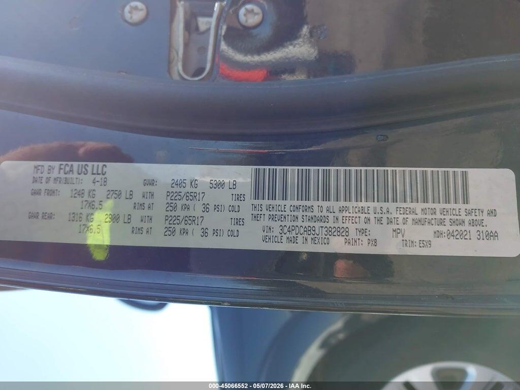 3C4PDCAB9JT382828 2018 DODGE JOURNEY photo no. 9