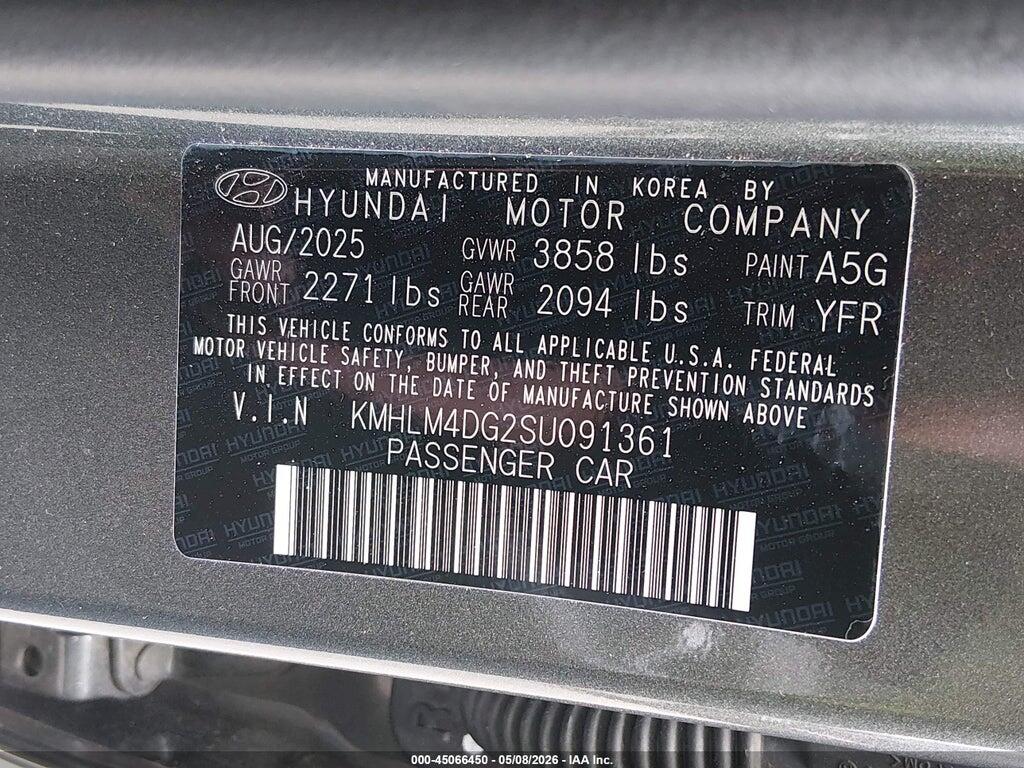 KMHLM4DG2SU091361 2025 HYUNDAI ELANTRA photo no. 9