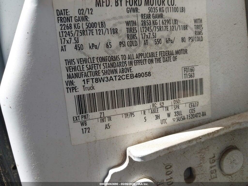 1FT8W3AT2CEB49058 2012 FORD F-350 photo no. 8