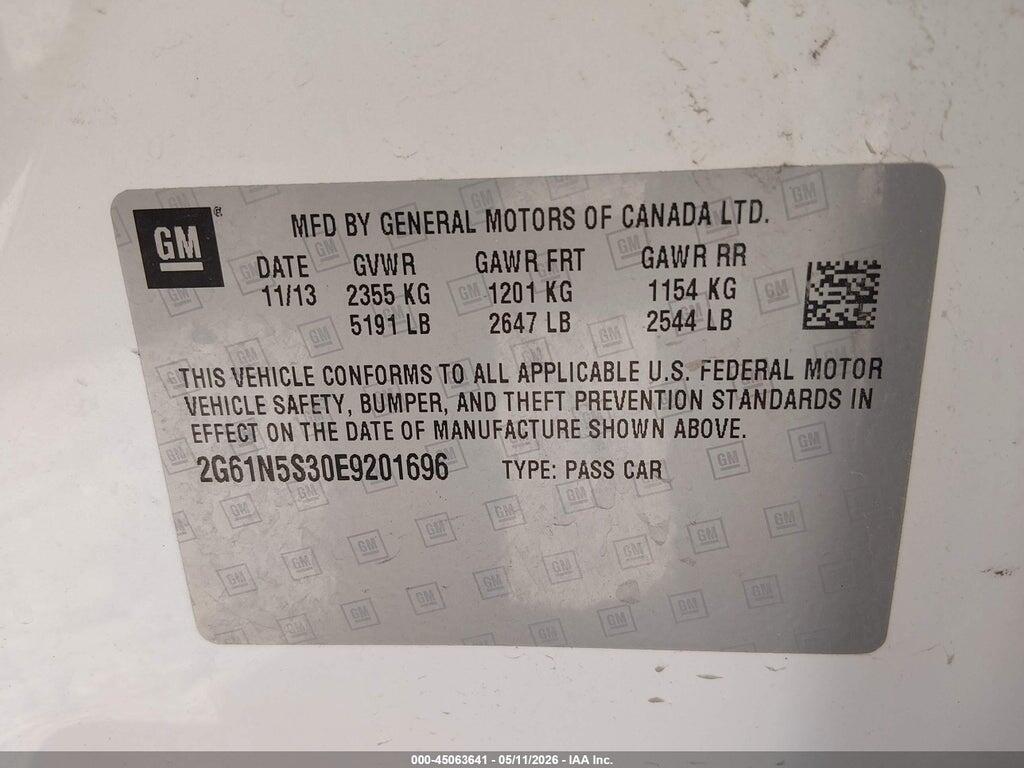 2G61N5S30E9201696 2014 CADILLAC XTS photo no. 9