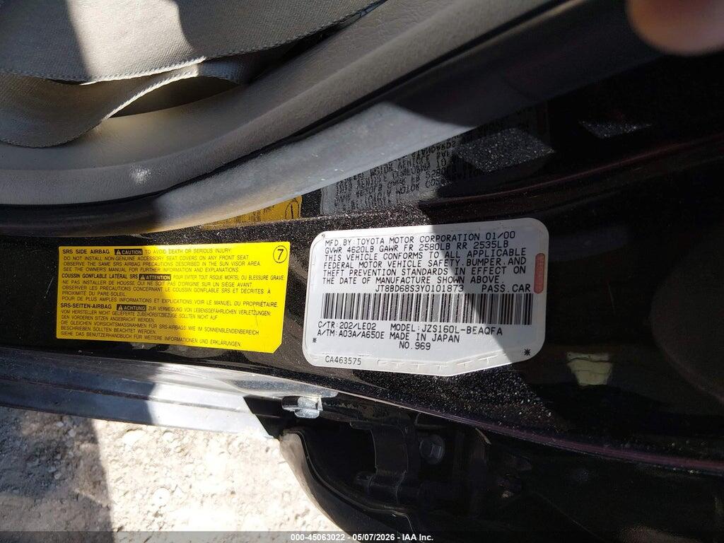 JT8BD68S3Y0101873 2000 LEXUS GS 300 photo no. 9