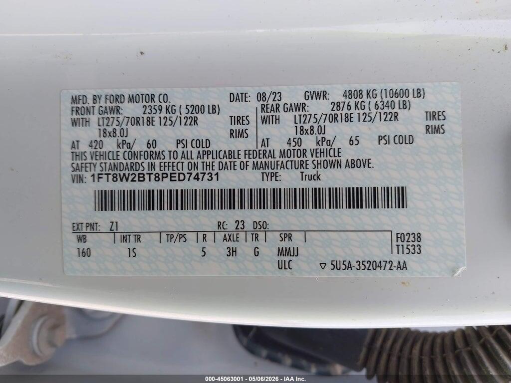1FT8W2BT8PED74731 2023 FORD F-250 photo no. 8