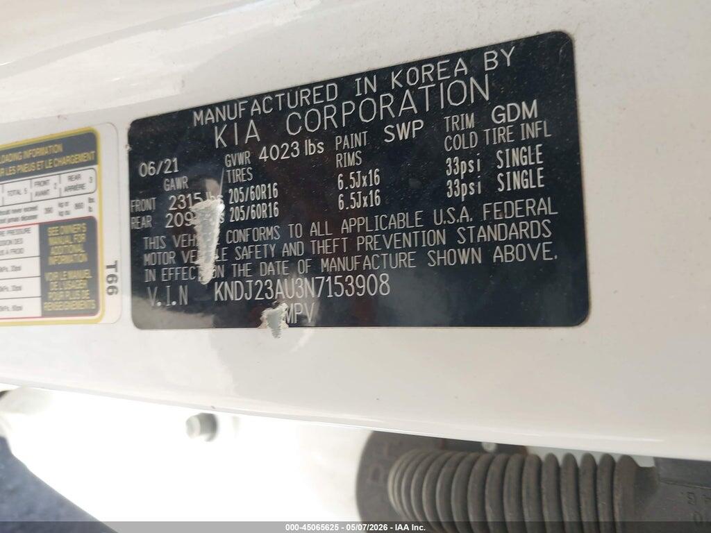 KNDJ23AU3N7153908 2022 KIA SOUL photo no. 9
