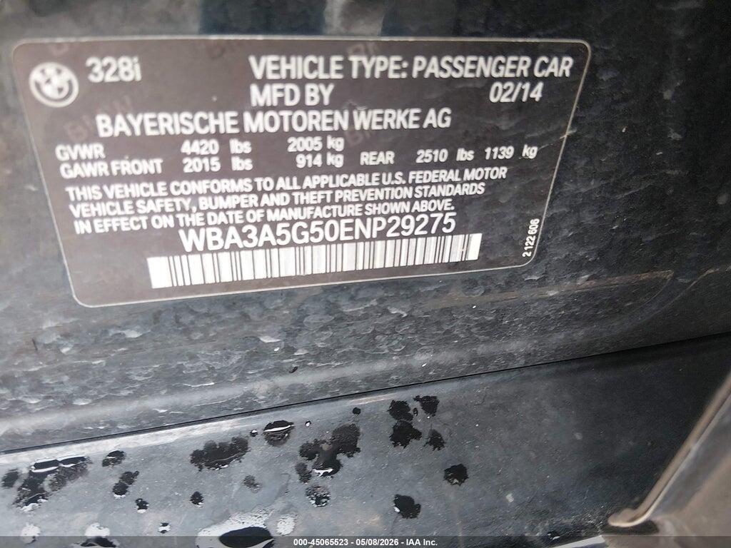 WBA3A5G50ENP29275 2014 BMW 328I photo no. 9