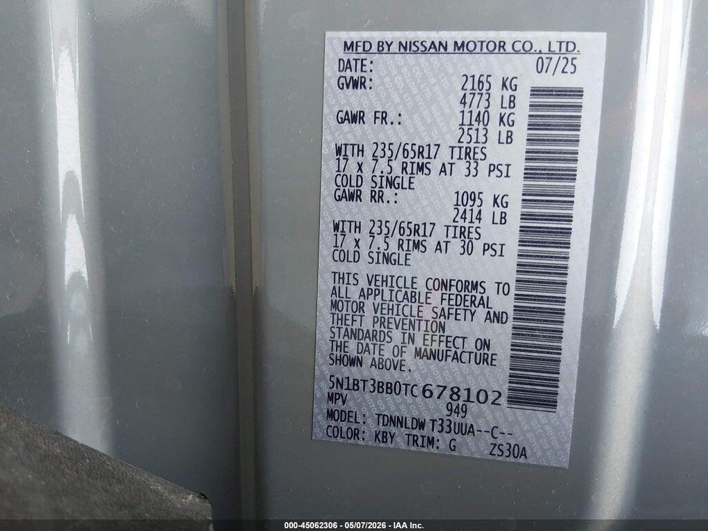 5N1BT3BB0TC678102 2026 NISSAN ROGUE photo no. 9