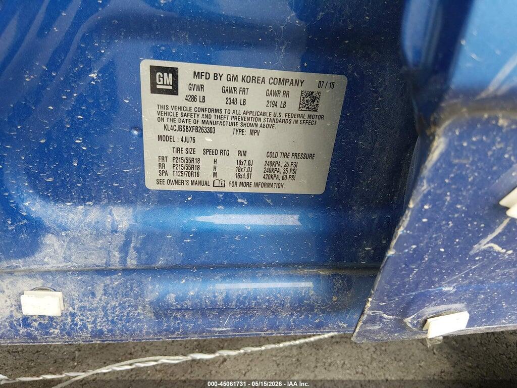 KL4CJBSBXFB263303 2015 BUICK ENCORE photo no. 9