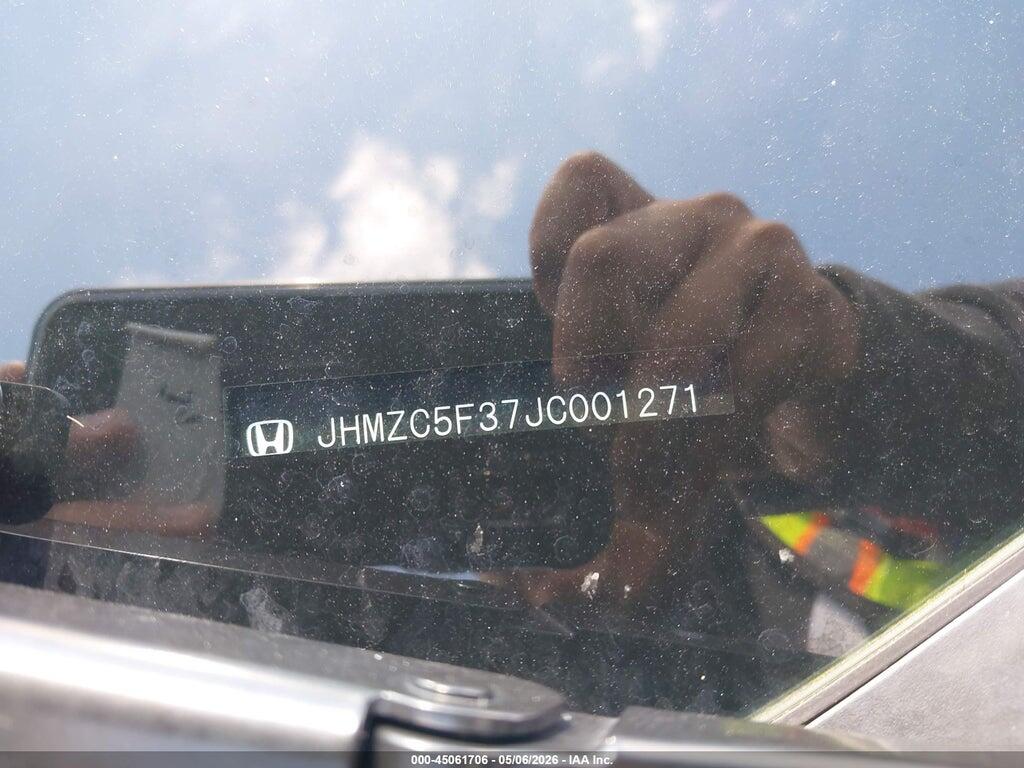 JHMZC5F37JC001271 2018 HONDA CLARITY PLUG-IN HYBRID photo no. 9