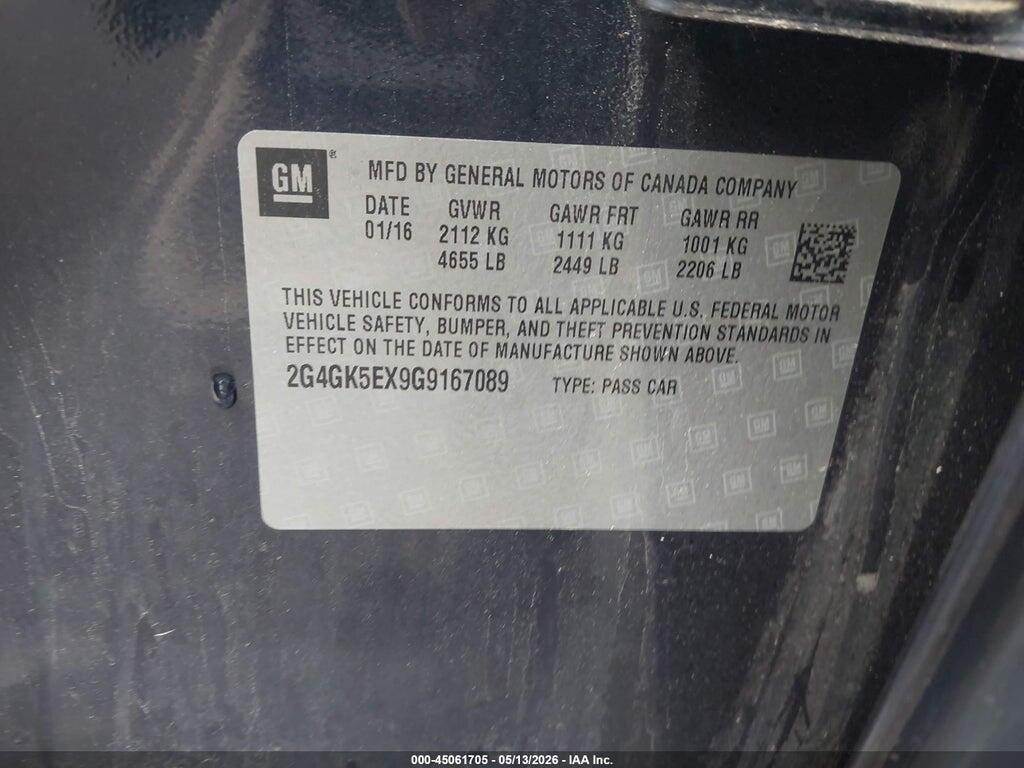 2G4GK5EX9G9167089 2016 BUICK REGAL photo no. 9