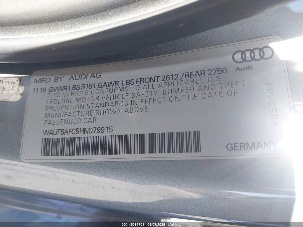 WAUF8AFC5HN079915 2017 AUDI A6 photo no. 9