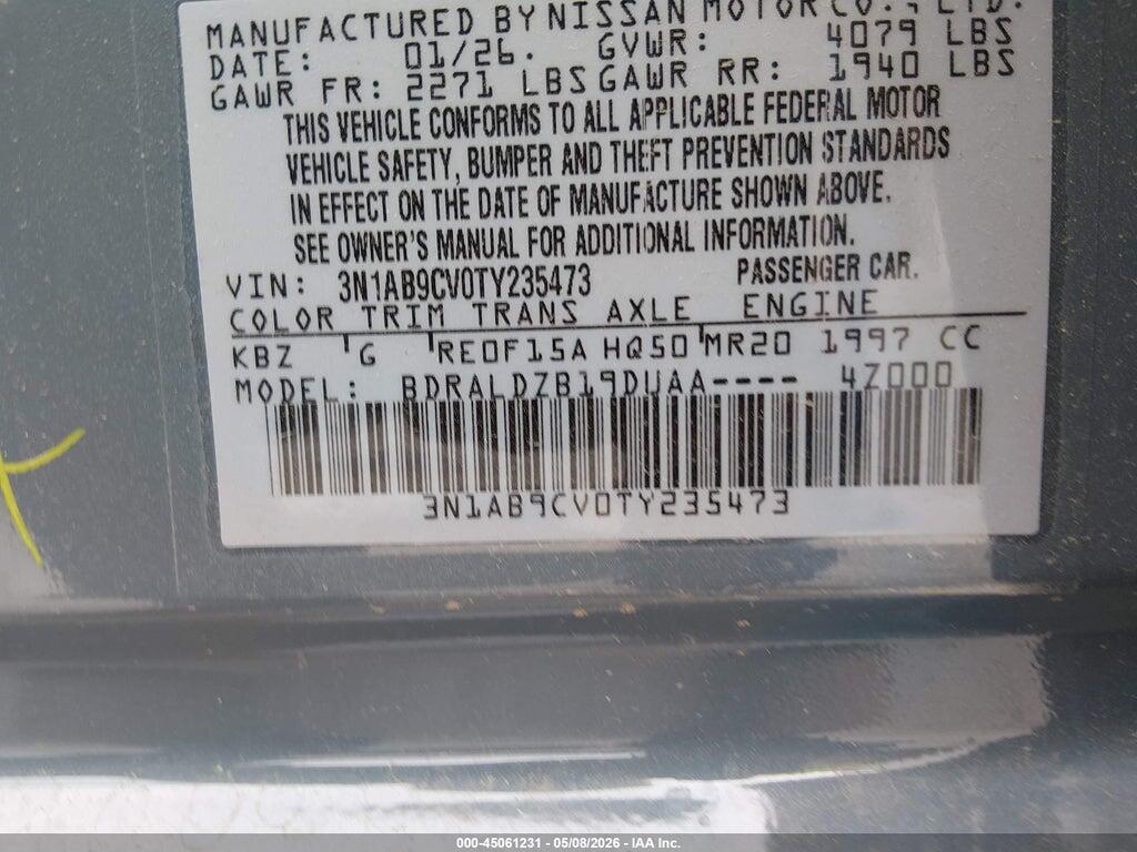 3N1AB9CV0TY235473 2026 NISSAN SENTRA photo no. 9