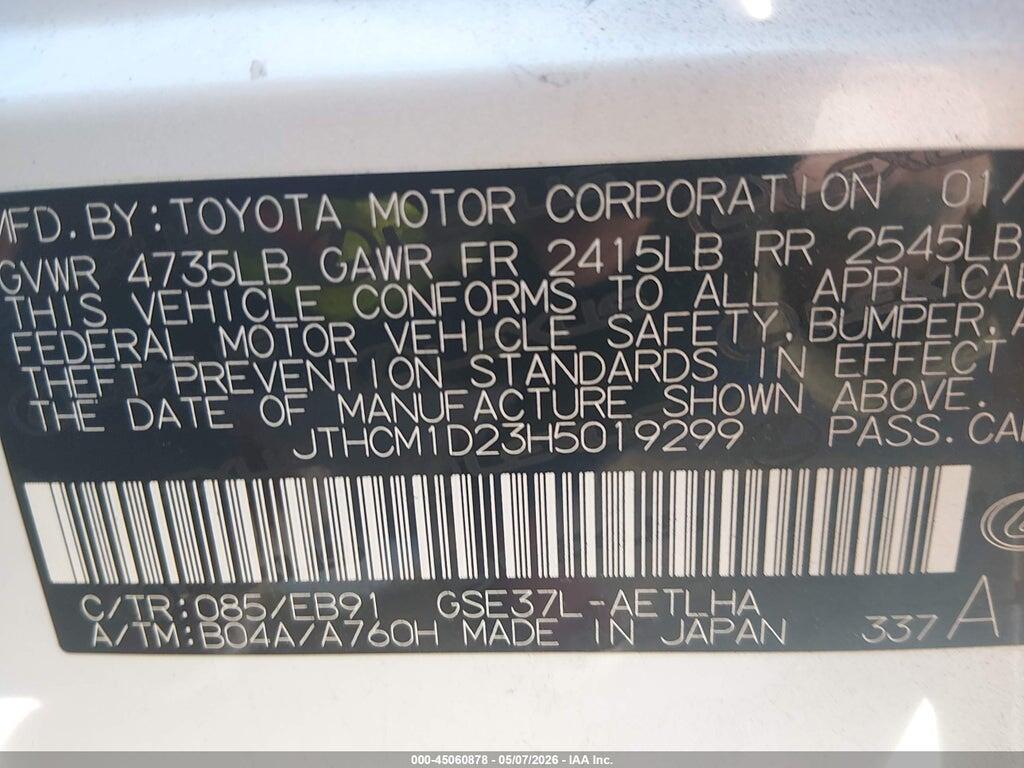 JTHCM1D23H5019299 2017 LEXUS IS 300 photo no. 9