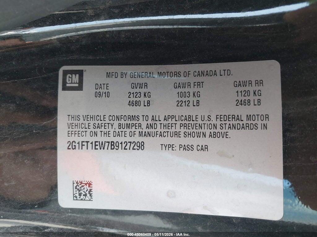 2G1FT1EW7B9127298 2011 CHEVROLET CAMARO photo no. 9