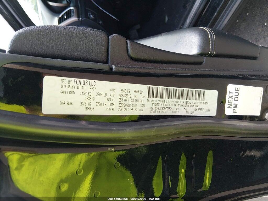 1C4RJFBG0HC785793 2017 JEEP GRAND CHEROKEE photo no. 9