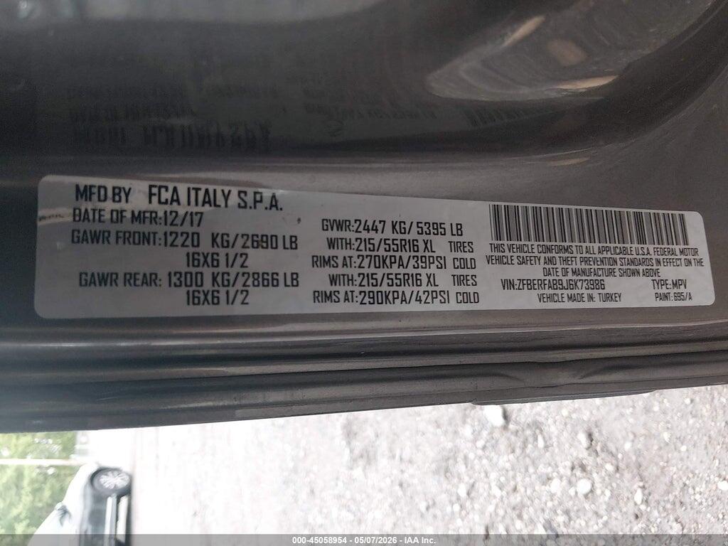ZFBERFAB9J6K73986 2018 RAM PROMASTER CITY photo no. 9