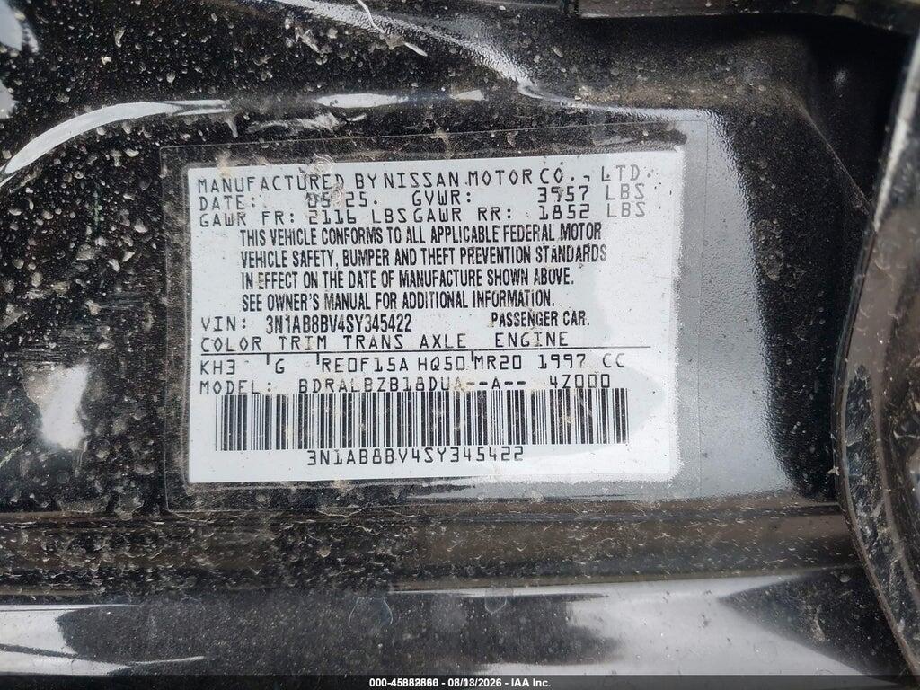 3N1AB8BV4SY345422 2025 NISSAN SENTRA photo no. 9