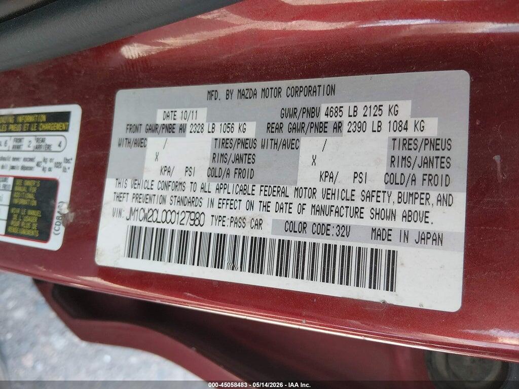 JM1CW2CL0C0127980 2012 MAZDA MAZDA5 photo no. 9
