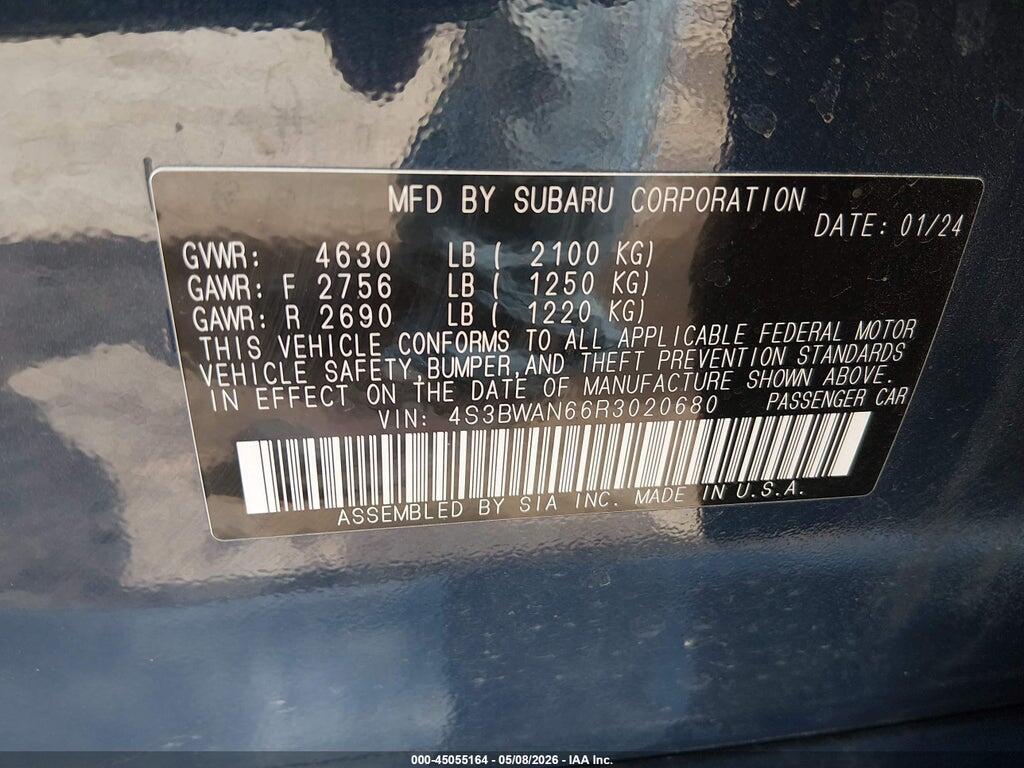 4S3BWAN66R3020680 2024 SUBARU LEGACY photo no. 9
