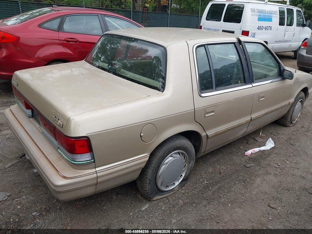 1P3XA46K9NF182443 1992 PLYMOUTH ACCLAIM photo no. 4