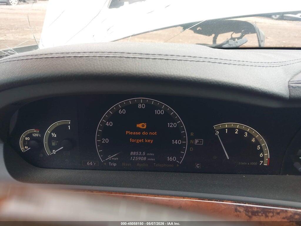 WDDNG86X39A261947 2009 MERCEDES-BENZ S 550 photo no. 7