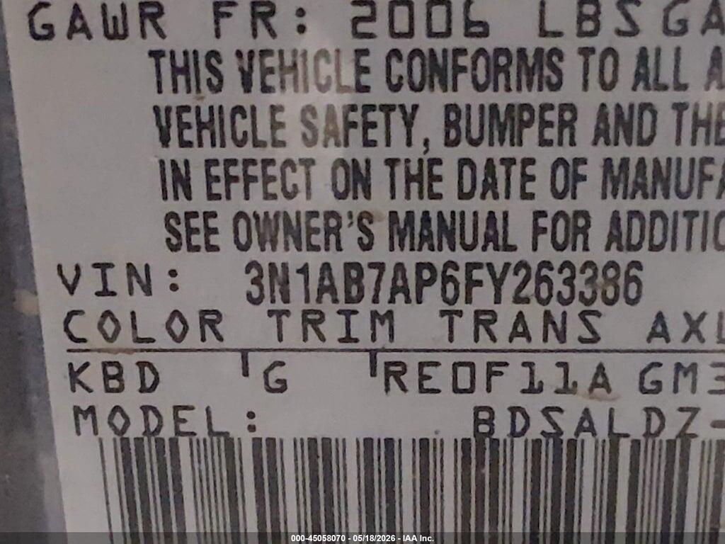 3N1AB7AP6FY263386 2015 NISSAN SENTRA photo no. 9