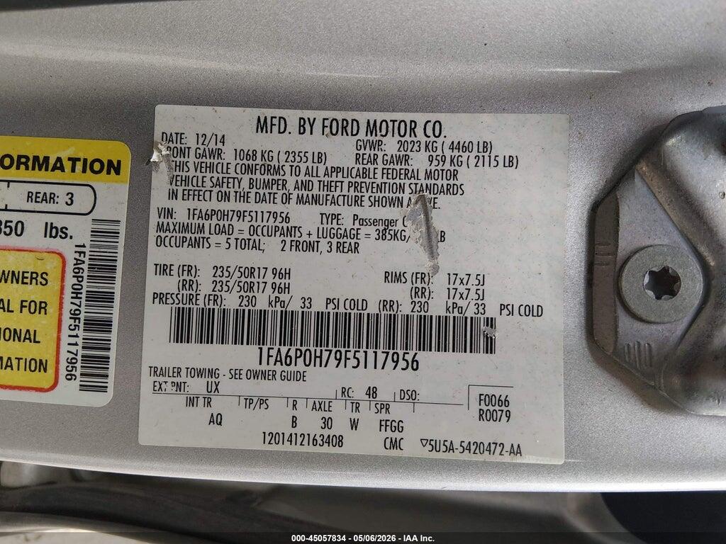 1FA6P0H79F5117956 2015 FORD FUSION photo no. 9