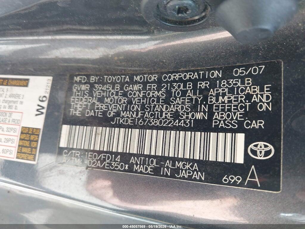 JTKDE167380224431 2008 SCION TC photo no. 9