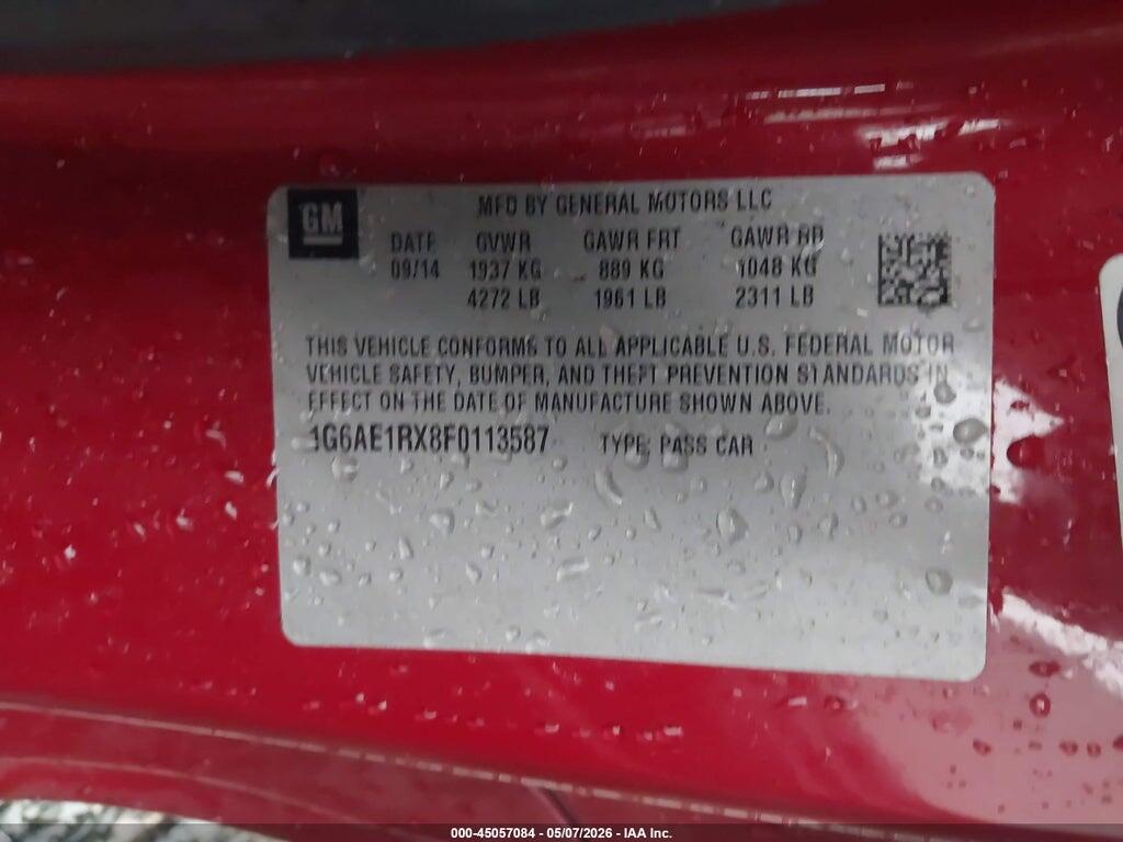 1G6AE1RX8F0113587 2015 CADILLAC ATS photo no. 9