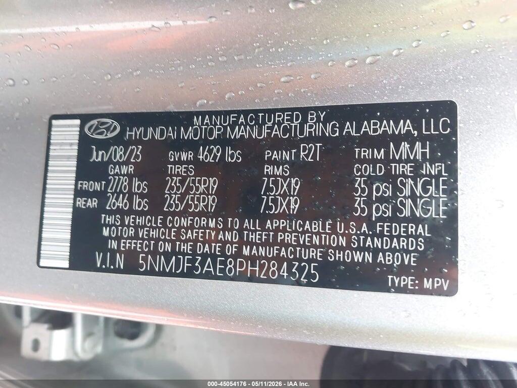 5NMJF3AE8PH284325 2023 HYUNDAI TUCSON photo no. 9